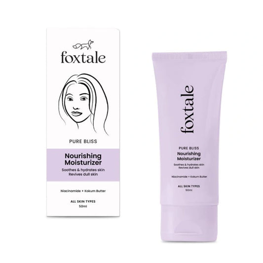 Foxtale Nourishing Face Moisturizer with Niacinamide for 24 Hr Hydration, Lightweight & Non-Sticky, For Soft & Glowing Skin, Men & Women, All Skin Types, 50 ml