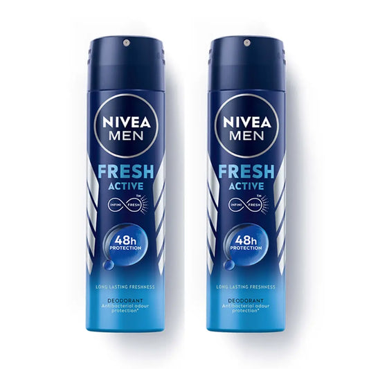 NIVEA MEN Fresh Active Deodorant For Men -150ml (Pack of 2)