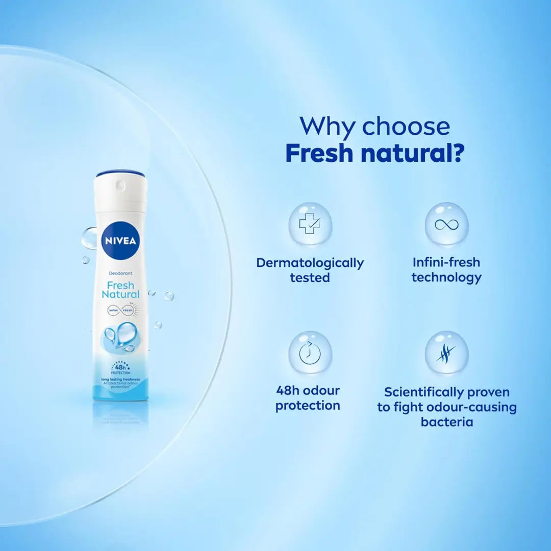 NIVEA  Fresh Natural Deodorant For Women-150ml (Pack of 3)