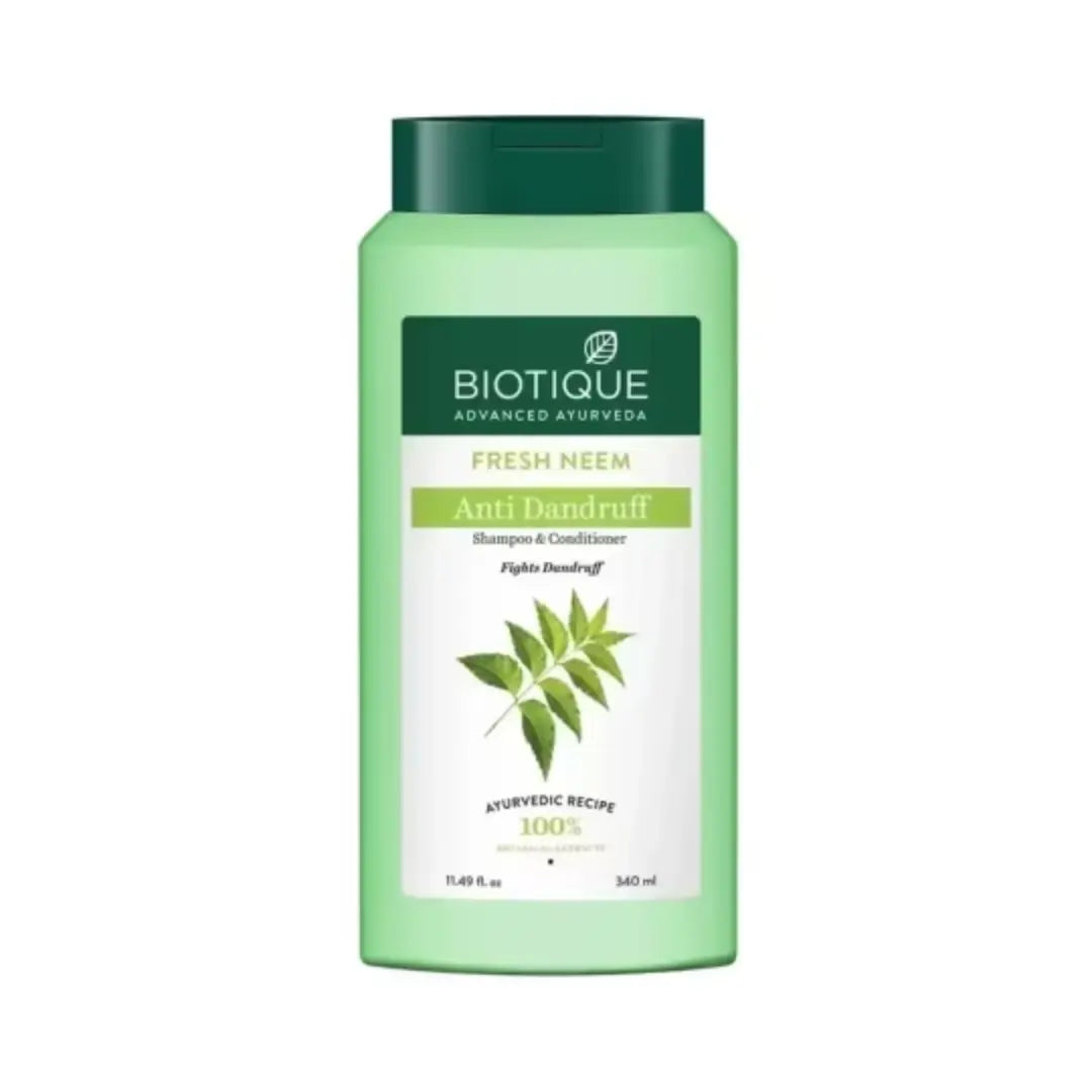 Biotique Fresh Neem Anti Dandruff Shampoo and Conditioner  (340ml)