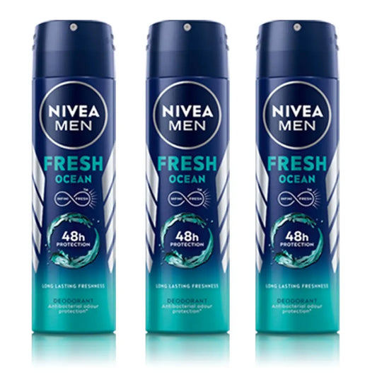 NIVEA Fresh Ocean Deodorant For Men - 150ml (Pack of 3)