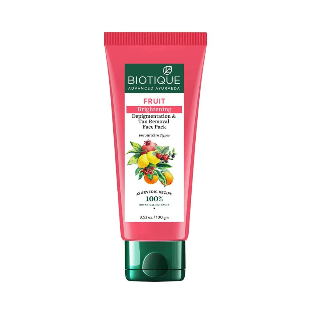 Biotique Fruit Brightening Depigmentation & Tan Removal Face Pack -100g