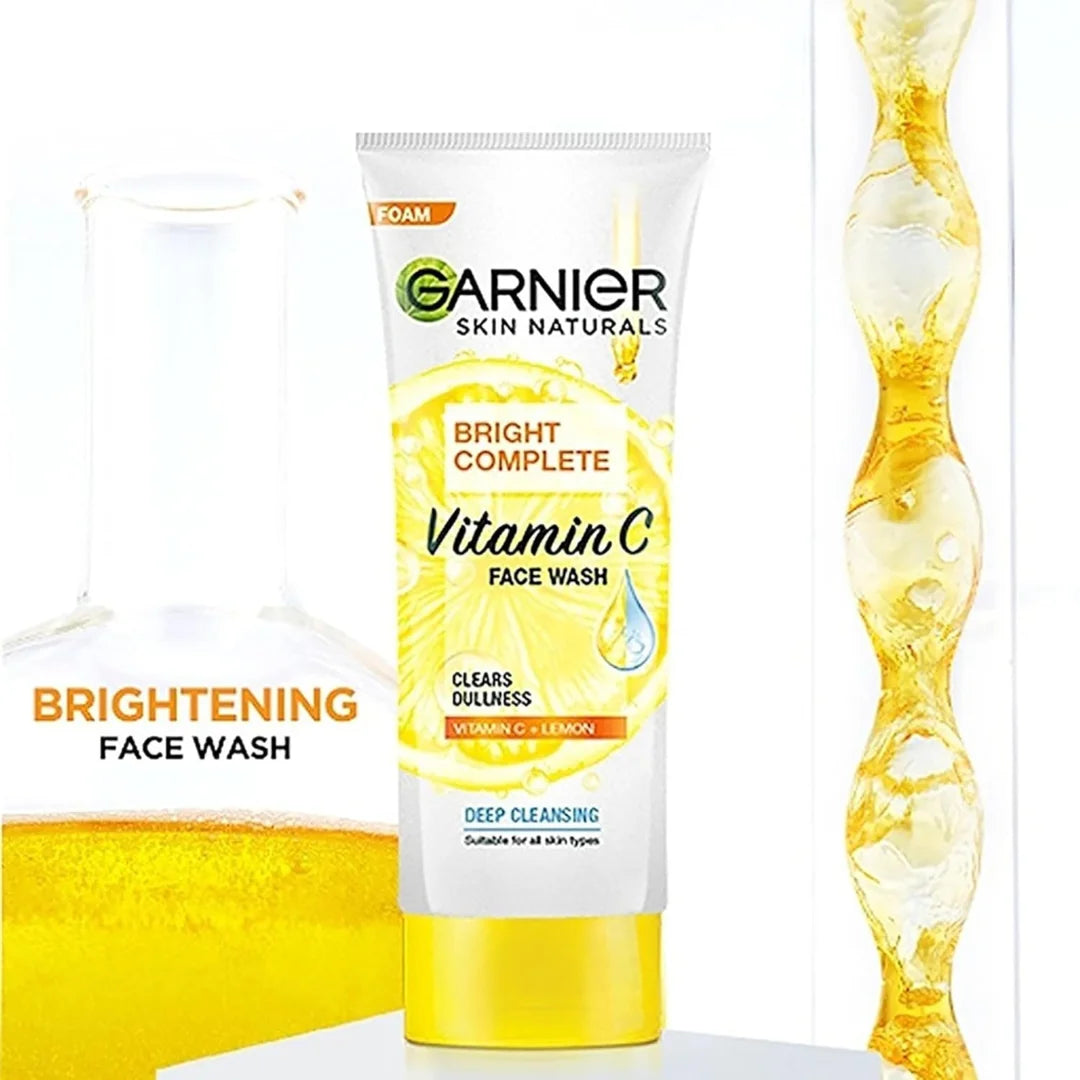 Garnier Skin Naturals Bright Complete Vitamin C + Lemon Foam Face Wash 50g (Tube)