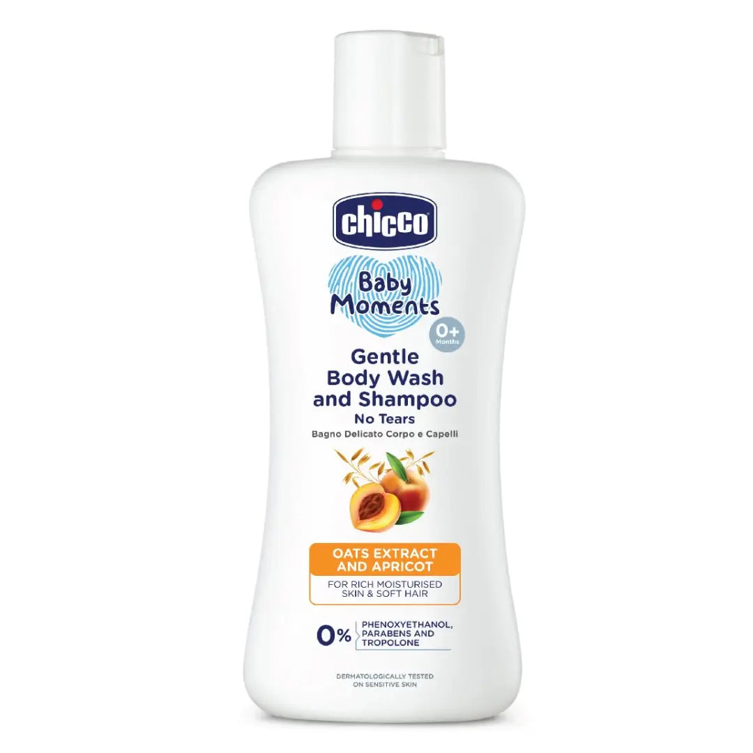 Chicco Baby Moments Gentle Body Wash and Shampoo (200ml)