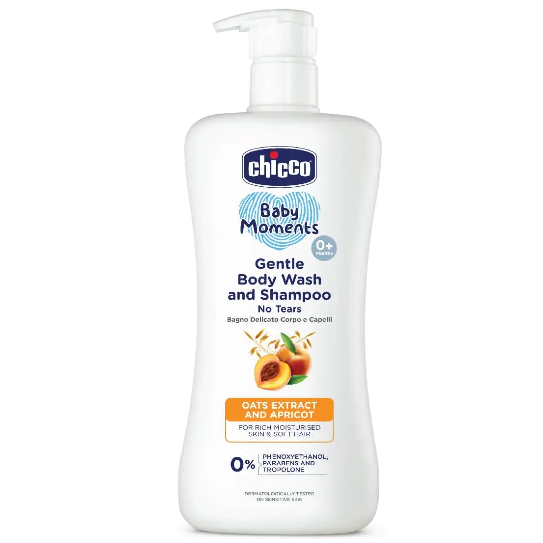 Chicco Baby Moments Gentle Body Wash and Shampoo (500ml)