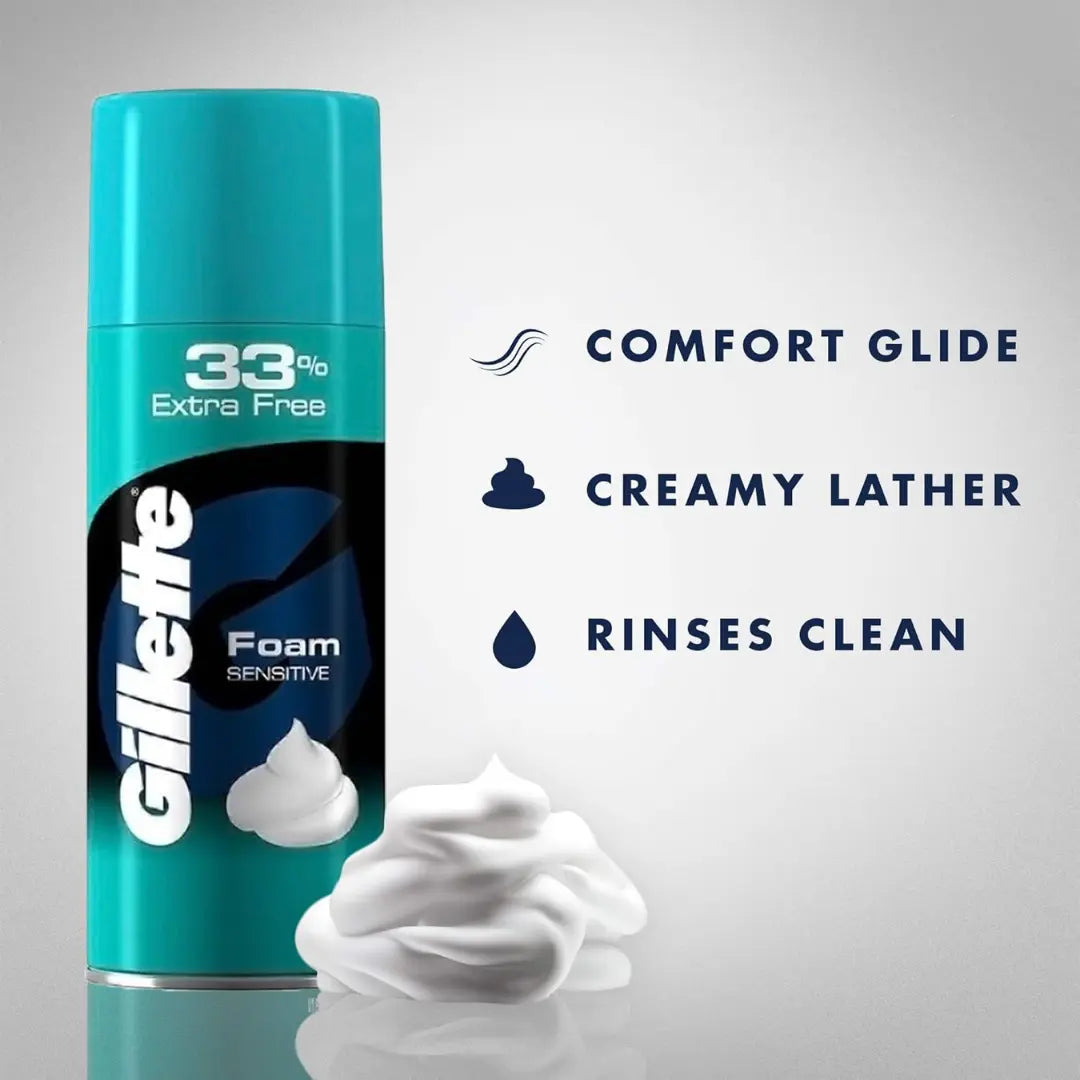 Gillette Classic Sensitive Skin Pre Shave Foam (418g)