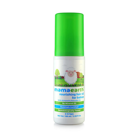 Mamaearth Nourishing Baby Hair Oil with Almond & Avocado Oil (100 ml)