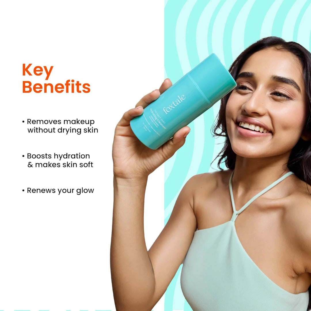 Foxtale Gentle Hydrating Cleanser (Buy 2 Get 1 Free) with Hyaluronic Acid, Vitamin B5 | Make-up Remover | Cleanser For Men & Women 100ml