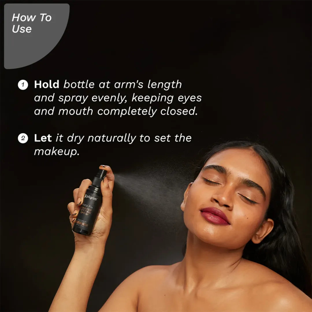 Pilgrim Insta Fix Makeup Setting Spray With Hyaluronic Acid & French Red Vine (60ml)