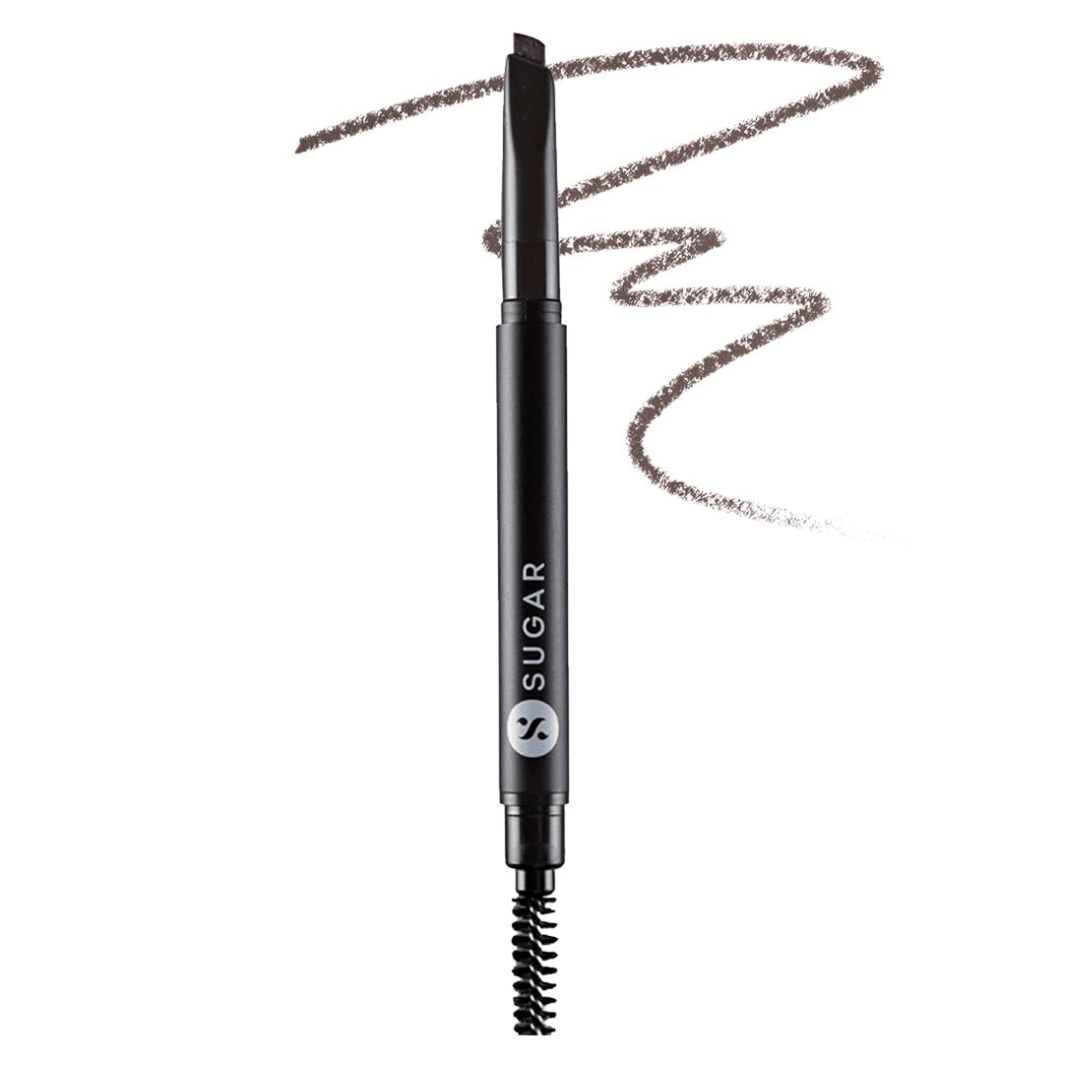 SUGAR Cosmetics Arch Arrival Brow Definer with Spoolie | Lasts Upto 12hrs | Pigmented Eyebrow Pencil | Long Lasting & Natural Finish |