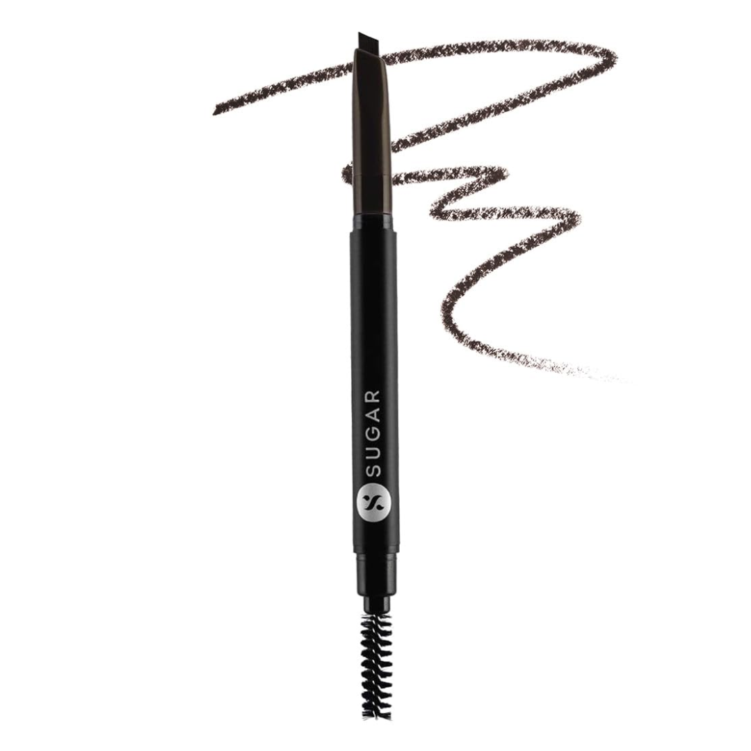 SUGAR Cosmetics Arch Arrival Brow Definer with Spoolie | Lasts Upto 12hrs | Pigmented Eyebrow Pencil | Long Lasting & Natural Finish |