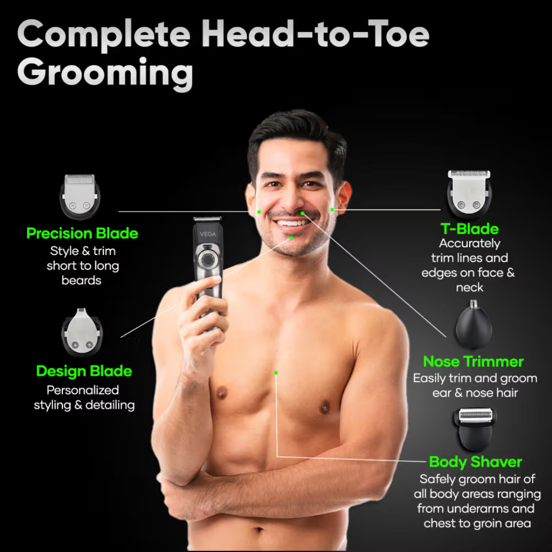 VEGA VHTH-32 9 In 1 Pro Multi Grooming Trimmer For Men