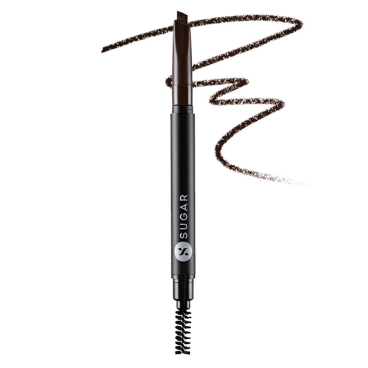 SUGAR Cosmetics Arch Arrival Brow Definer with Spoolie | Lasts Upto 12hrs | Pigmented Eyebrow Pencil | Long Lasting & Natural Finish |