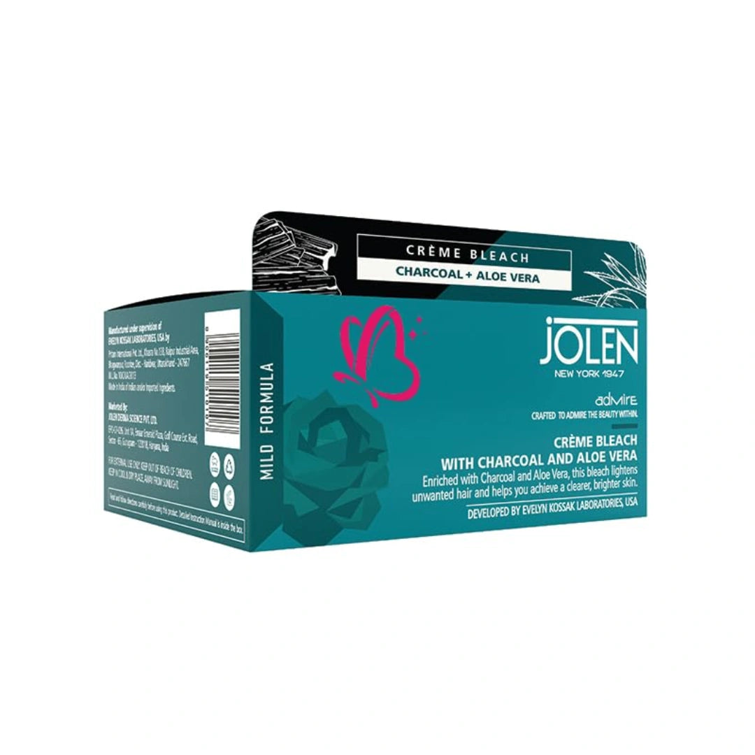 Jolen New York Creme Bleach with Charcoal and Aloe Vera (247gm)