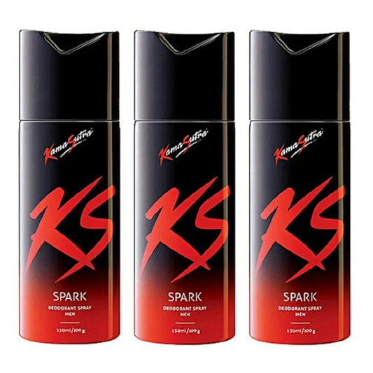 Kama Sutra Spark Deodorant for Men, 150ml (Pack of 3)