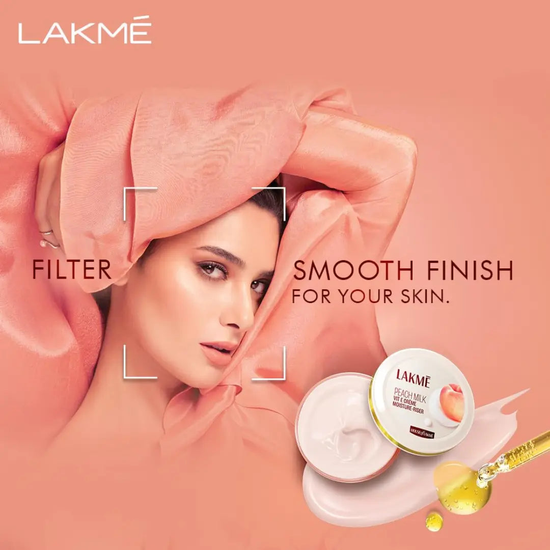 Lakme Peach Milk Soft Creme Moisturizer, Lightweight Face Cream, Non Sticky, Locks Moisture For 24 Hours For Soft And Glowing Skin, (100g)