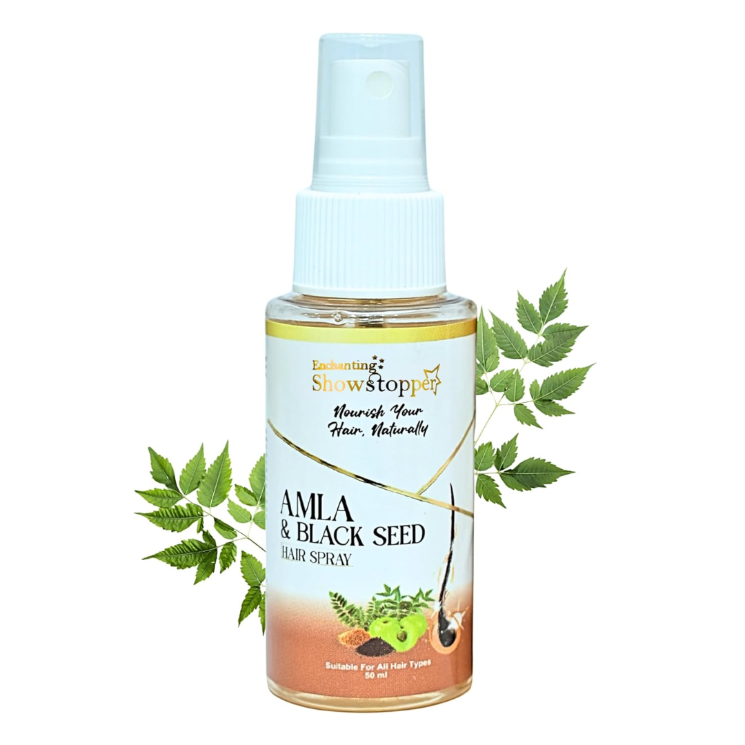 Enchanting Showstopper Amla & Black Seed Hair Spray for Hair Fall Control, Hair Growth Support & Scalp Nourishment | Root Strengthening Leave-In...