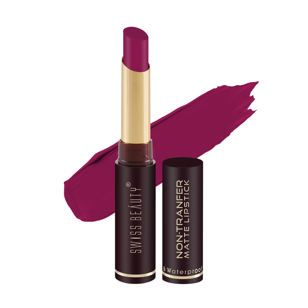 Swiss Beauty Non-Tranfer Matte Lipstick, Smooth & Waterproof,