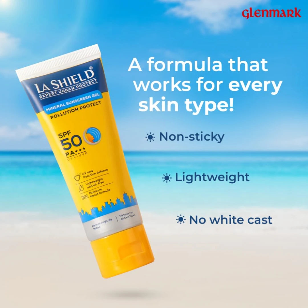 La Shield Mineral Sunscreen Gel Pollution Protect SPF 50 PA+++ UVA/UVB (50g)