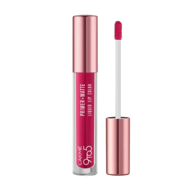 Lakme 9to5 Primer + Matte Liquid Lip Color - MP2 Power Pink(4.2ml)