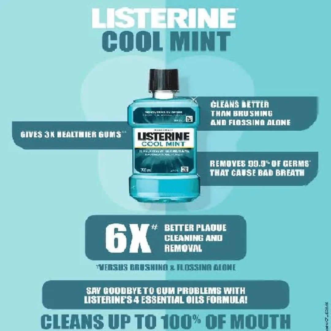 Listerine Cool Mint Mouthwash (500ml)