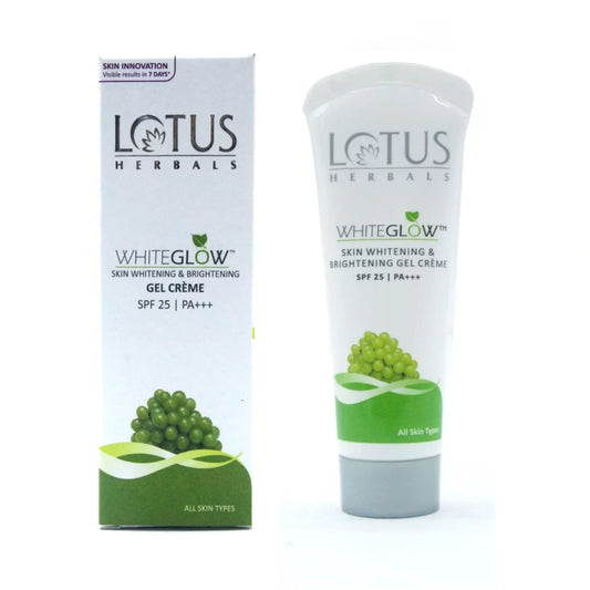 Lotus Herbals WhiteGlow Skin Whitening And Brightening Gel, Face Cream with SPF-25, for all skin types (15g)