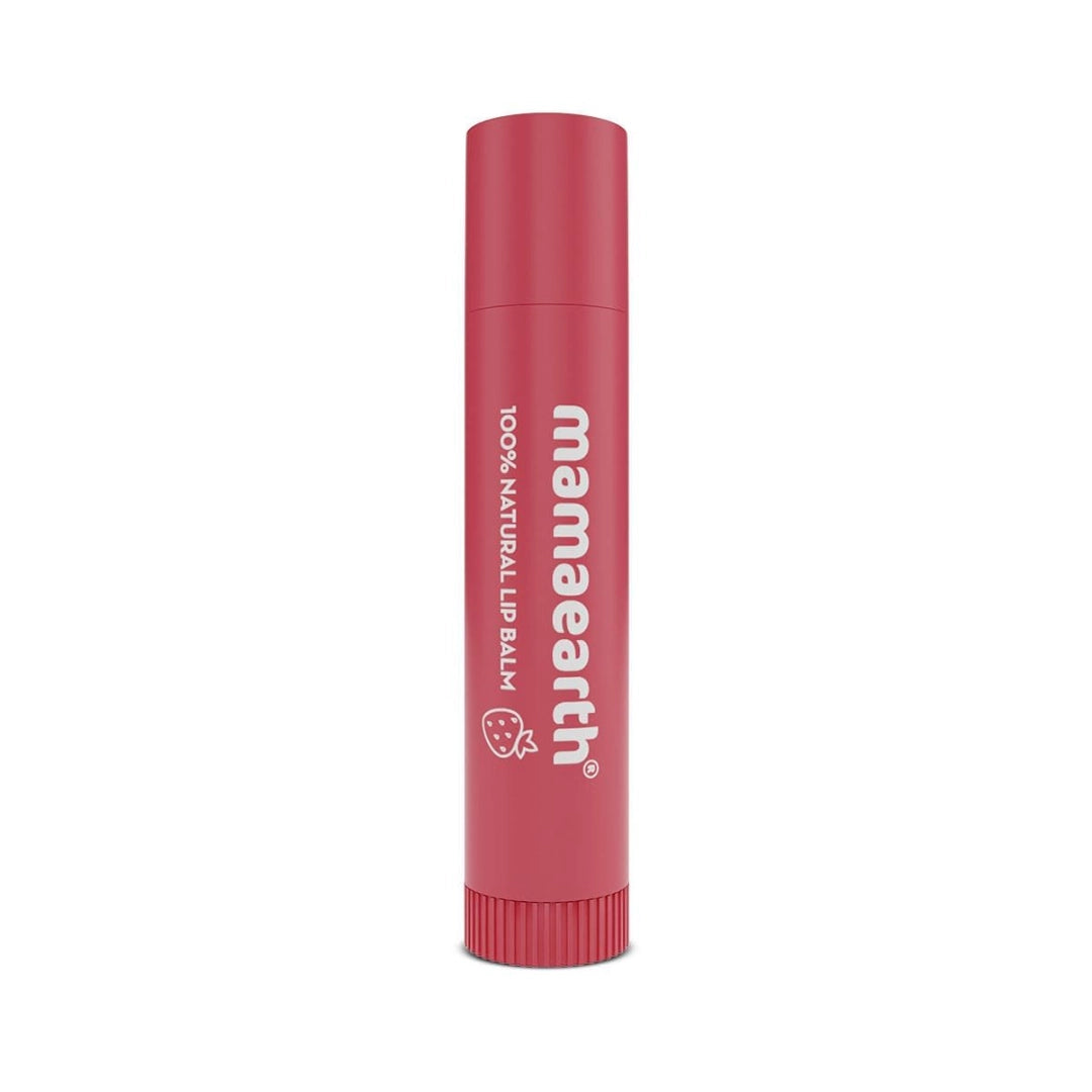 Mamaearth Nourishing Tinted 100% Natural Lip Balm With Vitamin E And Strawberry - 4 G