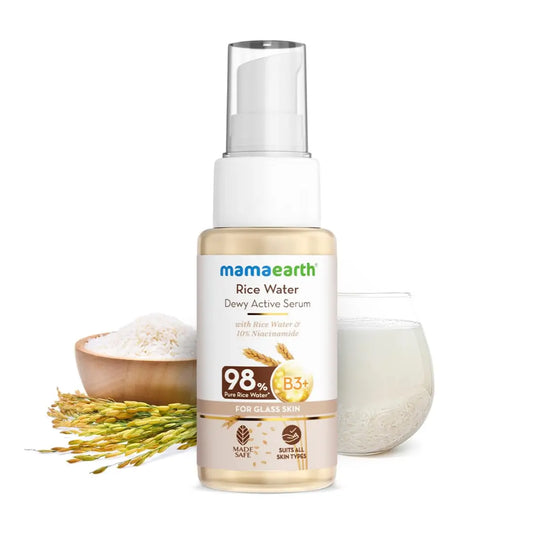 Mamaearth Rice Water Dewy Active Serum with 10% Niacinamide, Rice Water & Hyaluronic Acid (50ml)