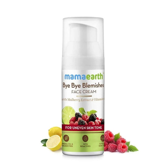 Mamaearth Bye Bye Blemishes Face Cream With Mulberry Extract & Vitamin C (30ml)
