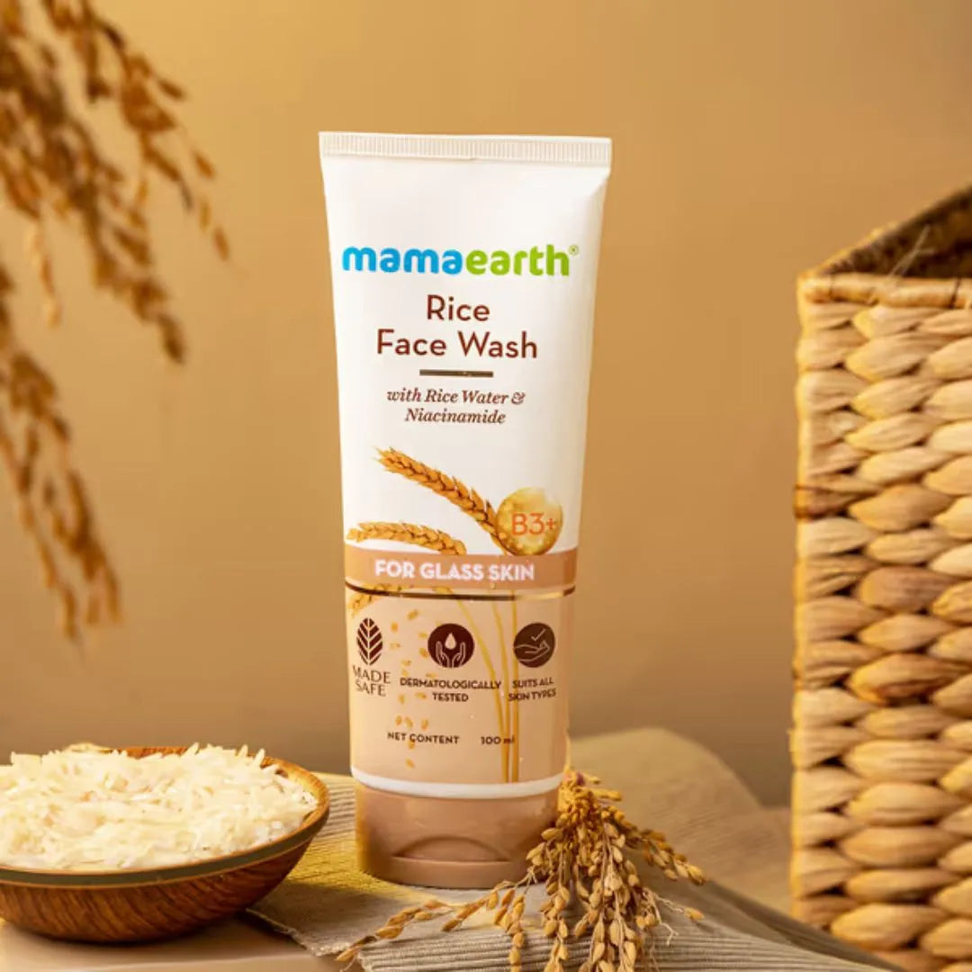 Mamaearth Rice Face Wash - With Rice Water & Niacinamide For Glass Skin (100ml)
