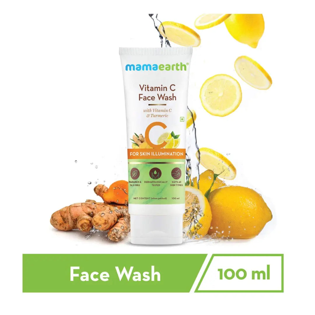 Mamaearth Vitamin C Face Wash with Vitamin C and Turmeric for Skin Illumination