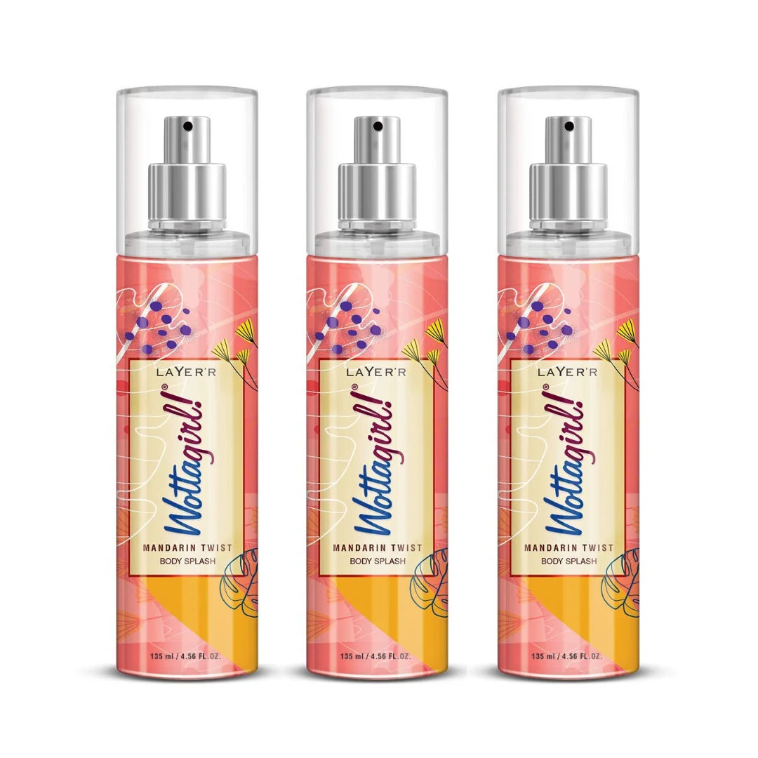 Layer'r Wottagirl Mandarin Twist Body Splash for Women (135ml)