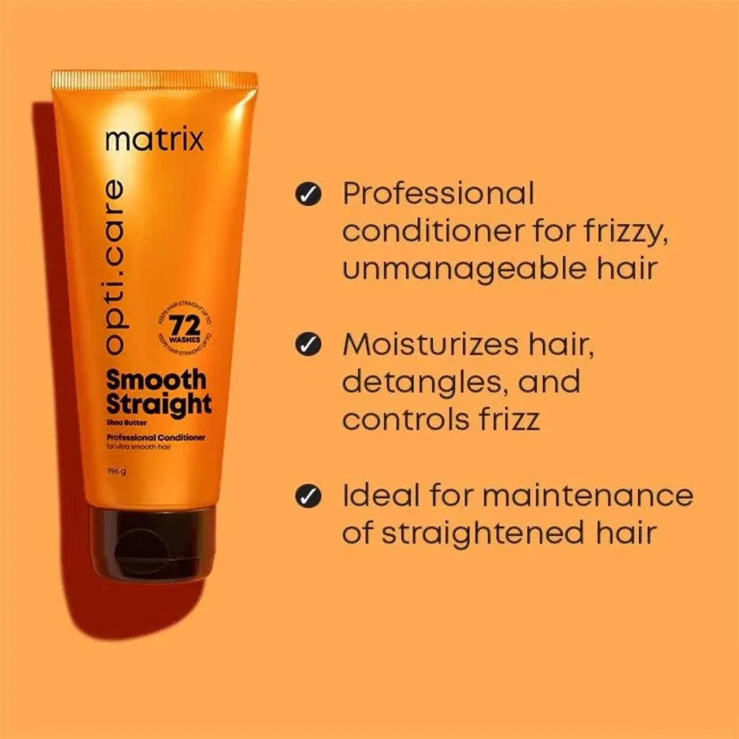 Matrix Opti.Care Smooth Straight Professional  Conditioner with Shea Butter | For Straight Hair