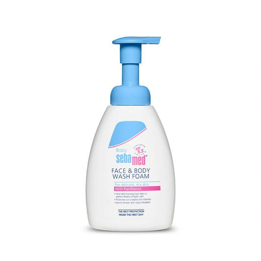 Sebamed Baby Face & Body Wash Foam|pH 5.5|Ideal for face & Body|for Delicate, Dry Skin|400ml