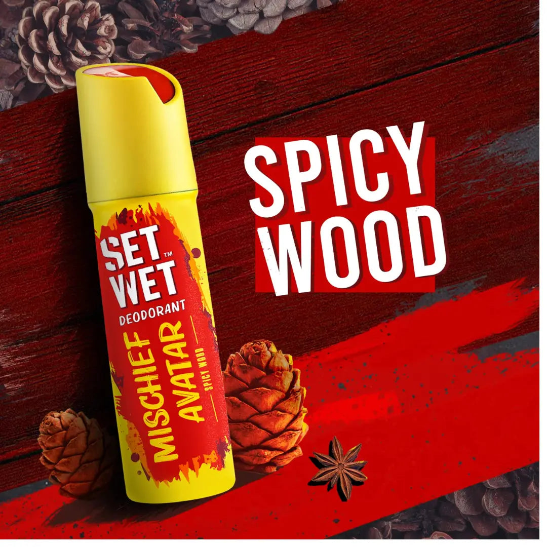 Set Wet Deodorant For Men Mischief Avatar Spicy Wood (150ml)