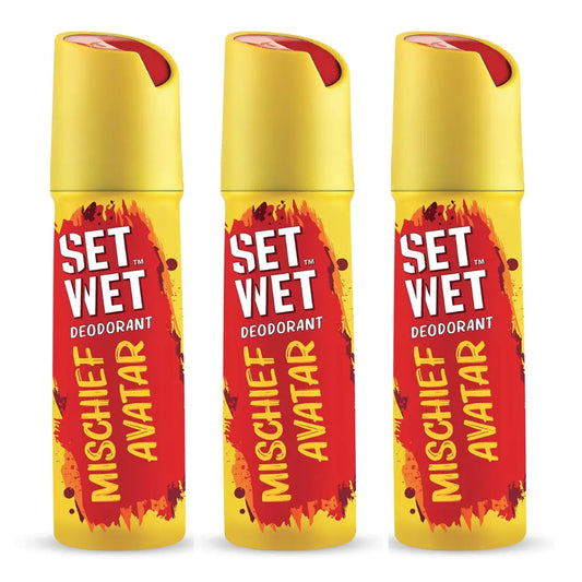 Set Wet Mischief Avatar Deodorant For Men -150ml (Pack of 3)