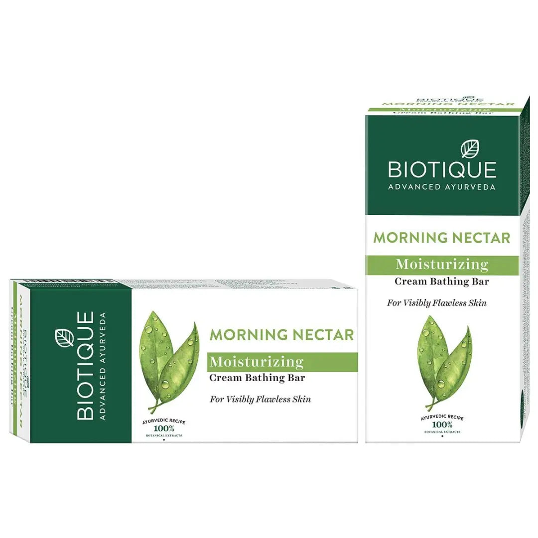 Biotique Morning Nectar Flawless Cream Bathing Bar, 150g