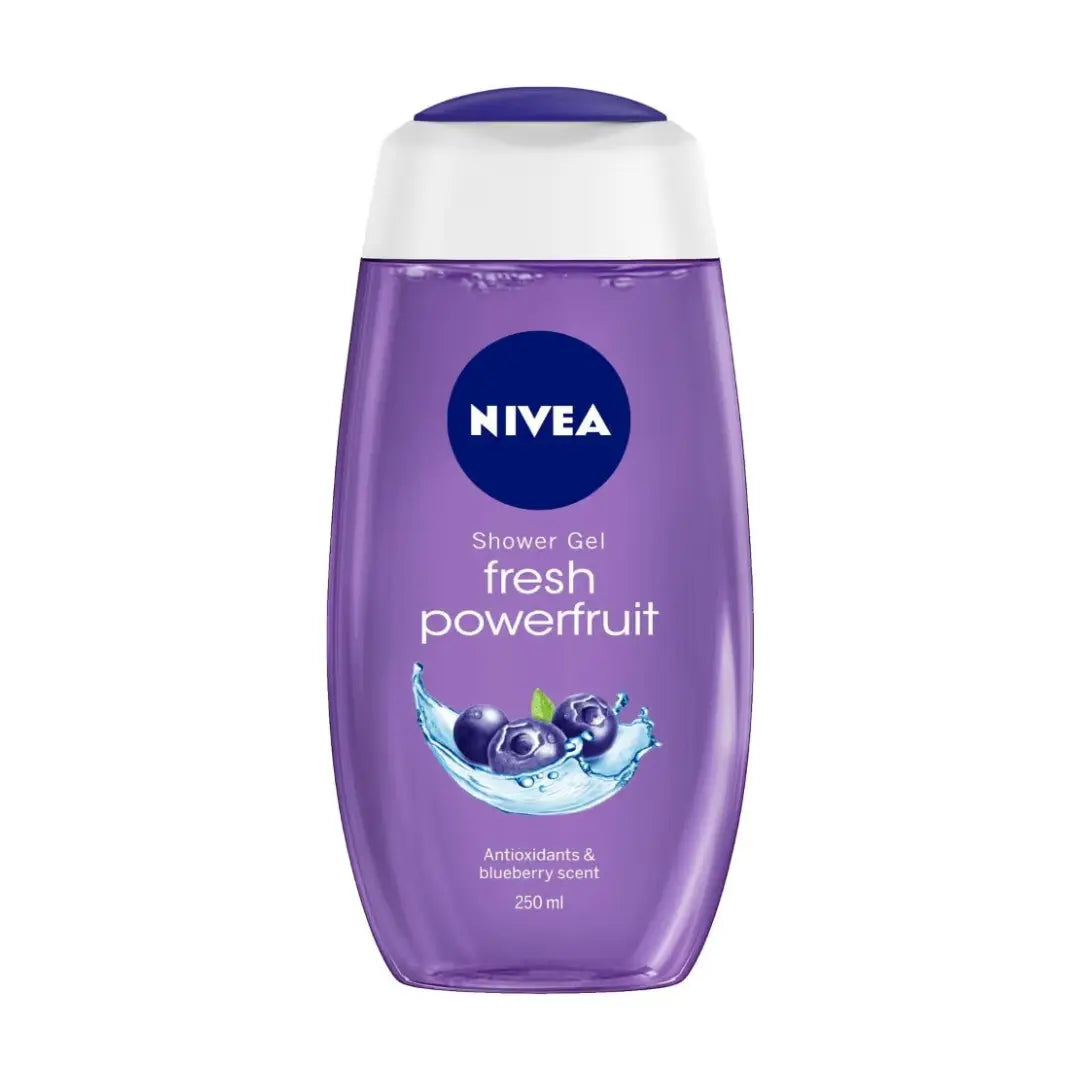 NIVEA Powerfruit & care oil Body wash for long-lasting freshness (250 ml)