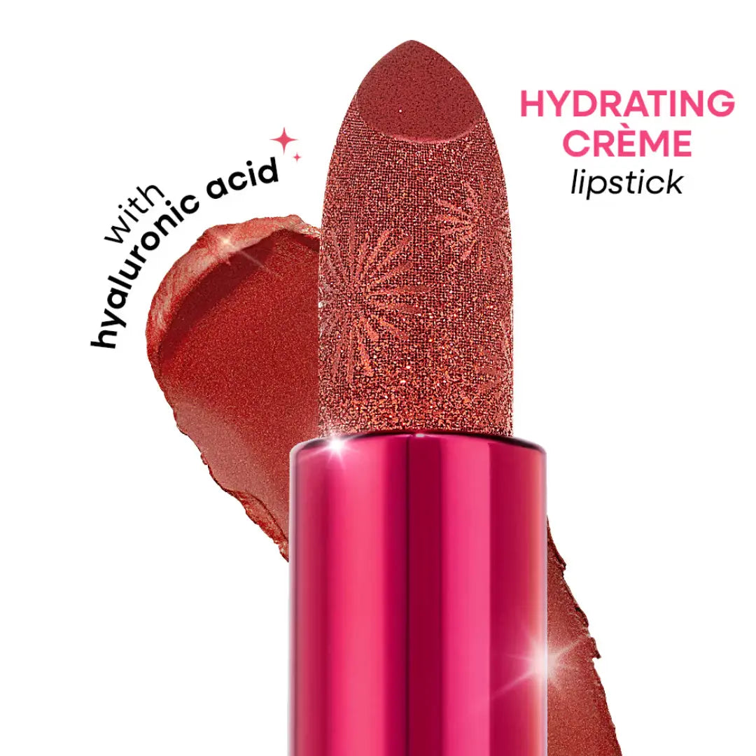 Nykaa Ultra Silk Hydrating Satin Creme Lipstick with Hyaluronic Acid - Sparklin (3.8g)