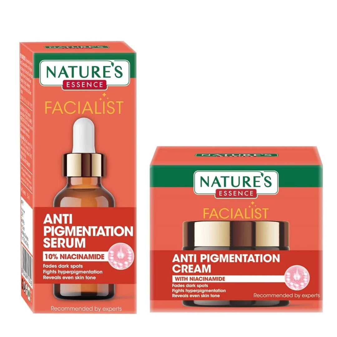 NATURES ESSENCE 10% Niacinamide Anti Pigmentation Serum 30ml & Anti-Pigmentation Cream With 10% Niacinamide for Women 45gm