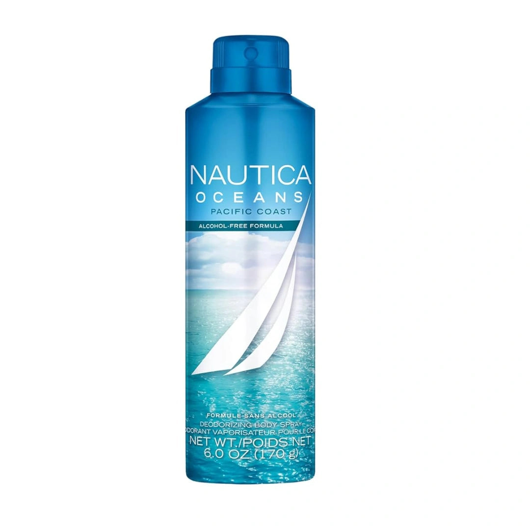 NAUTICA Deo Oceans Pacific Coast Body Spray For Men, 170G - Pine