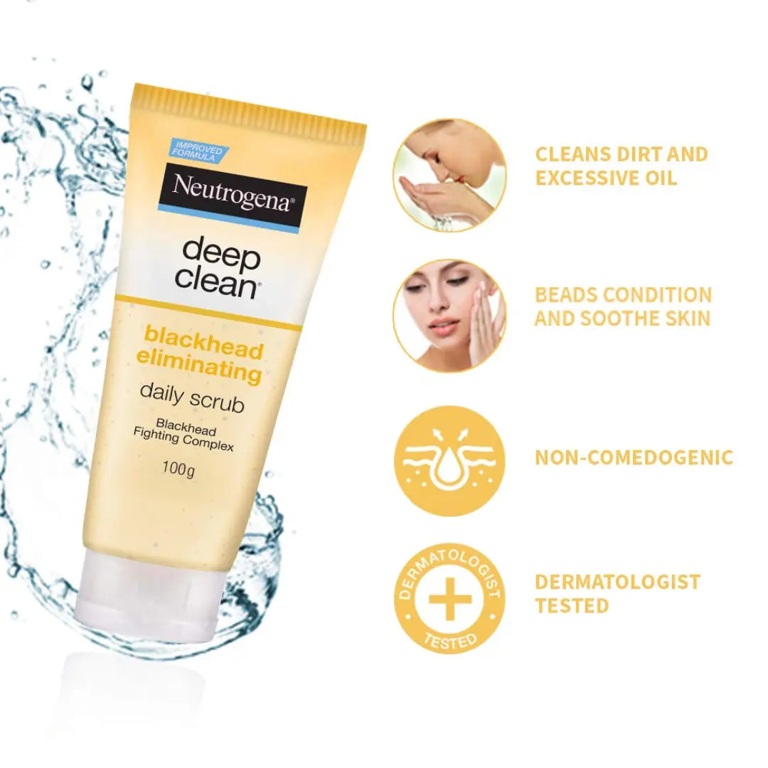 Neutrogena Deep Clean Scrub Blackhead Eliminating Daily Scrub For Face (100g)