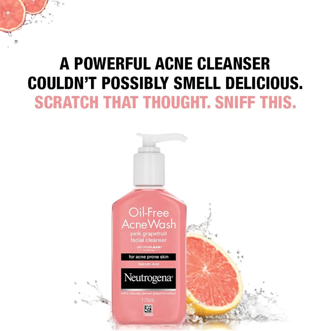 Neutrogena Oil Free Acne Wash Pink-Grapefruit Cleanser (175ml)
