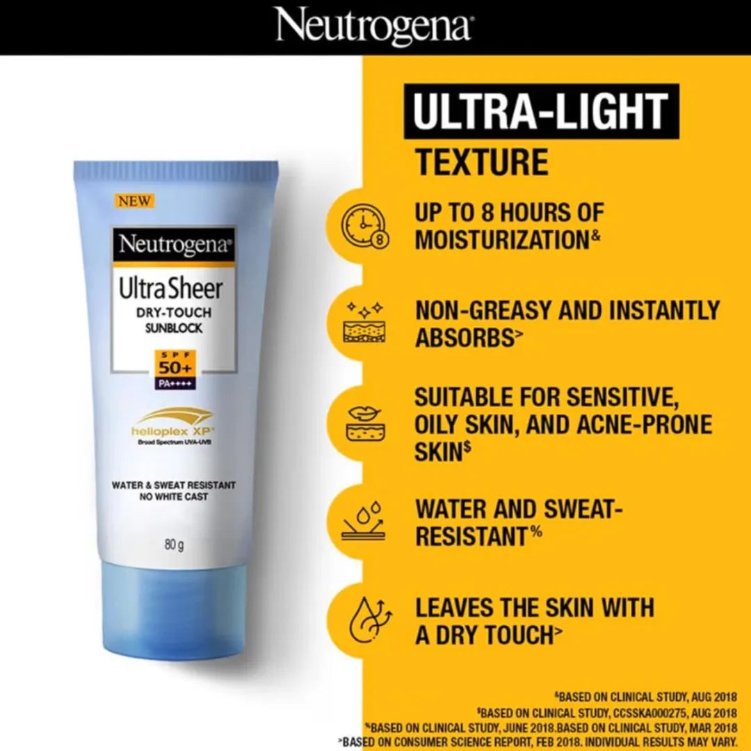 Neutrogena Sunblock SPF 50 - 80g Pack of 2