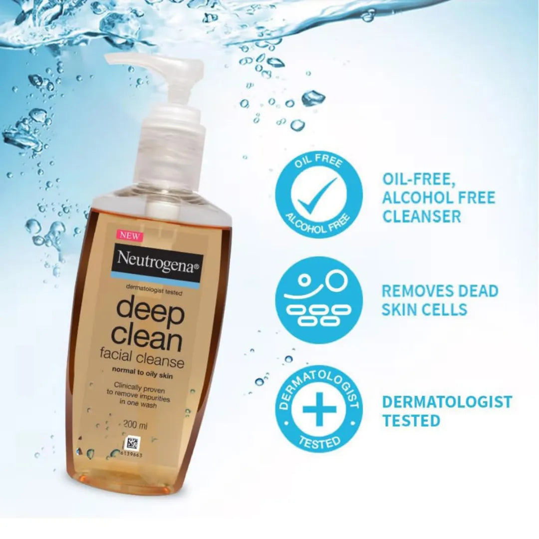 Neutrogena Deep Clean Facial Cleanser - Normal To Oily Skin (200ml)