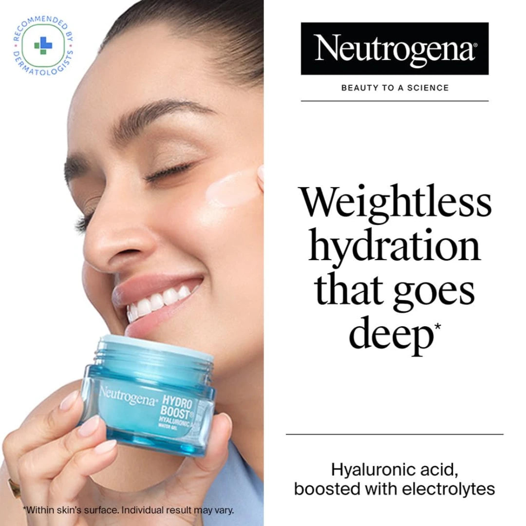 Neutrogena Hydro Boost Hyaluronic Acid Hydrating Water Gel Daily Face Moisturizer For All Skin Types, 50g