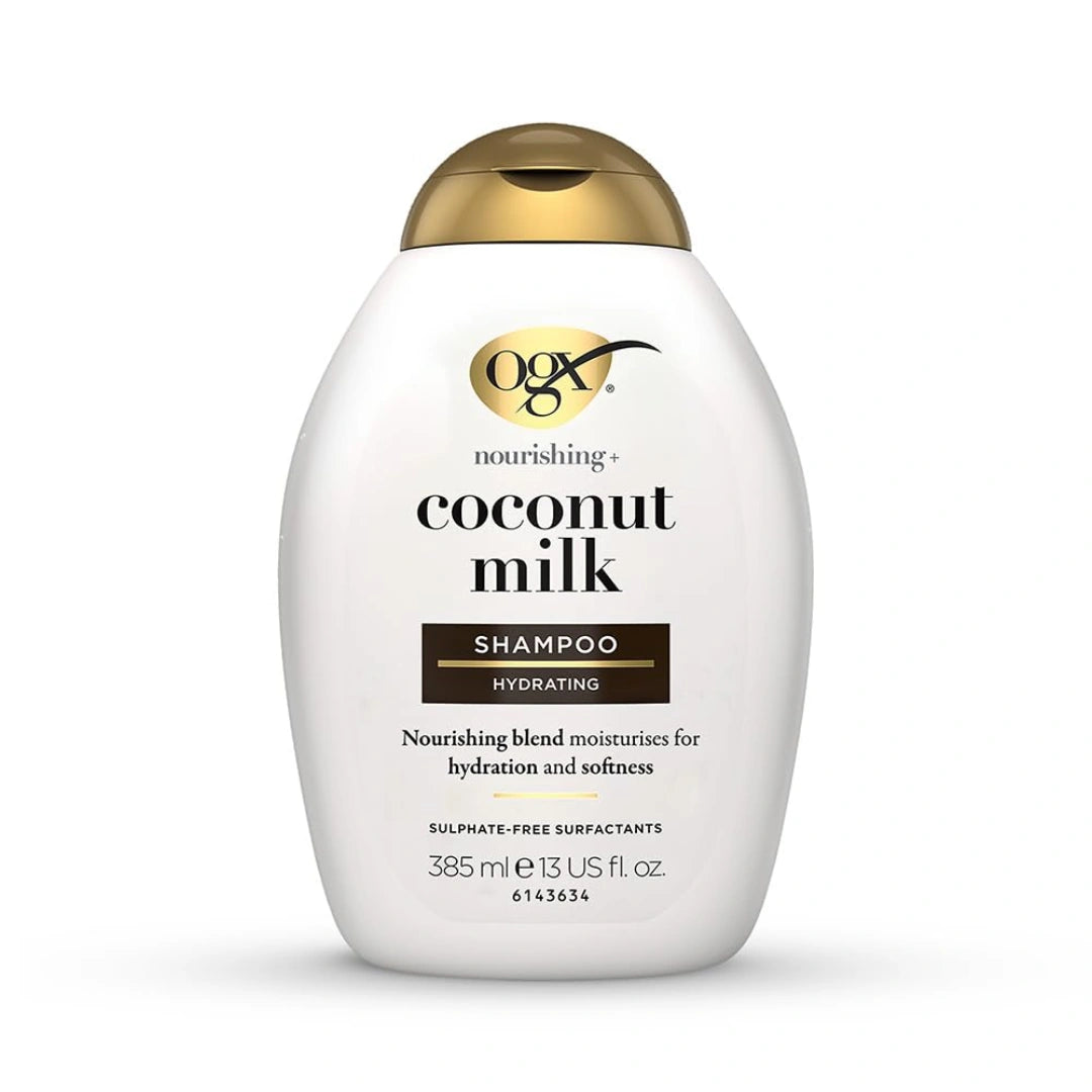 OGX Nourishing + Coconut Milk Moisturizing Shampoo | Strong & Healthy Hair Growth (385ml)
