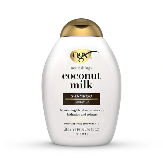 OGX Nourishing + Coconut Milk Moisturizing Shampoo | Strong & Healthy Hair Growth (385ml)