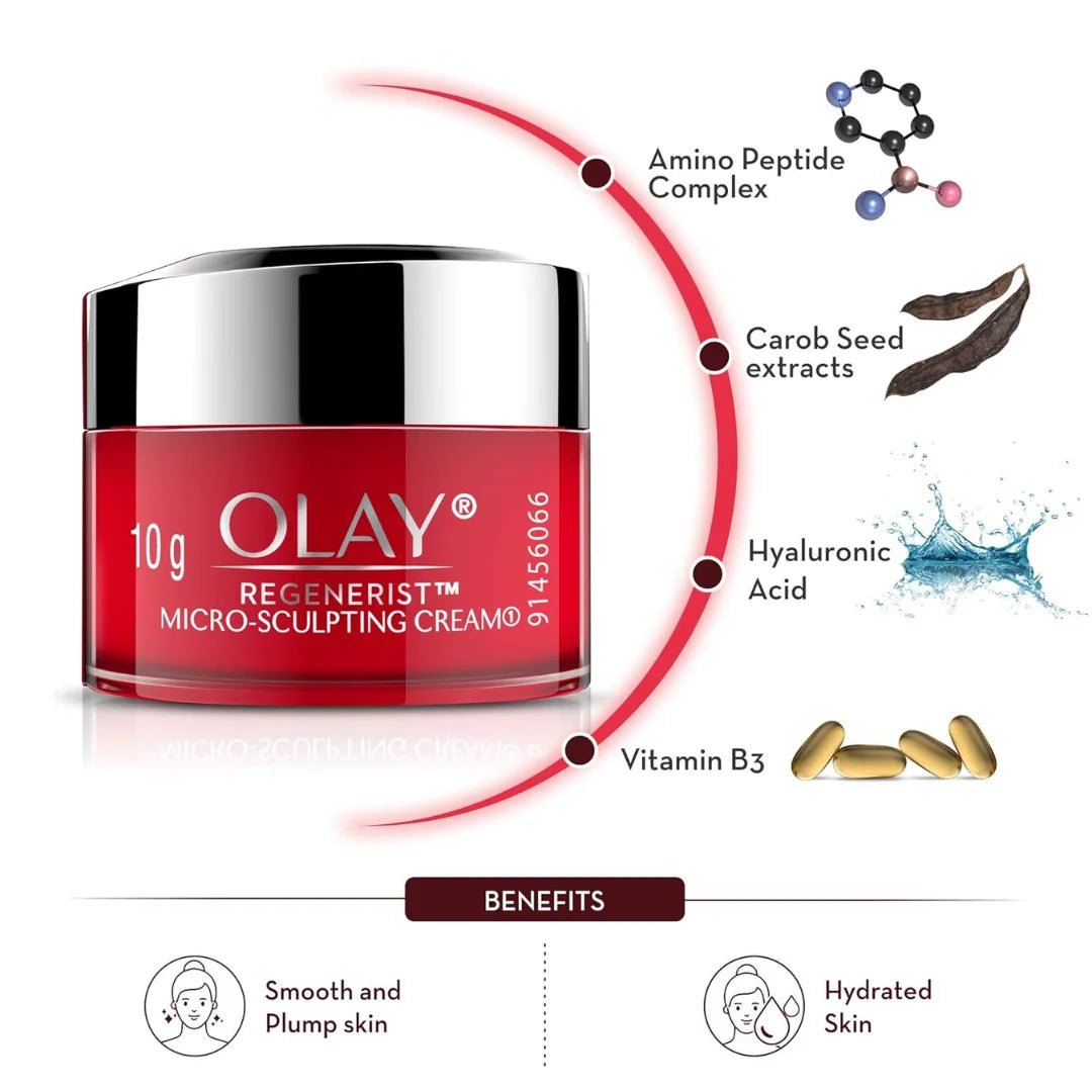 Olay Day Cream: Regenerist Microsculpting Mini Moisturiser (non SPF), 10g