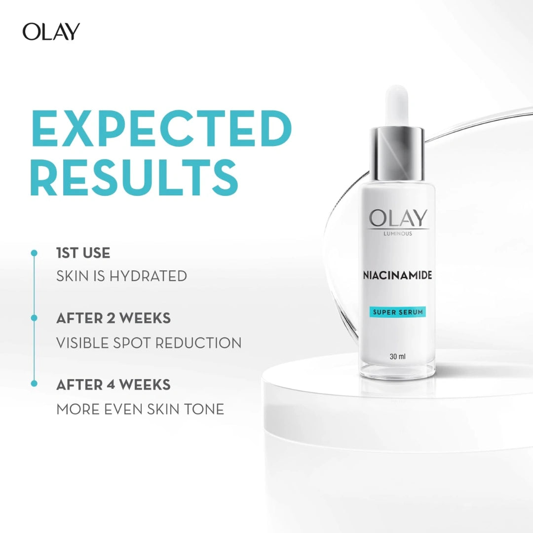 Olay Niacinamide Face Serum For Clear & Even Skin, Fights Dark Spots & Dullness (30ml)